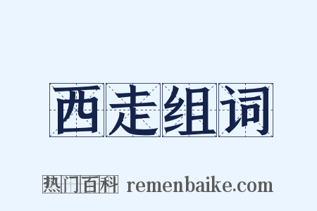 西走组词是什么意思的图片